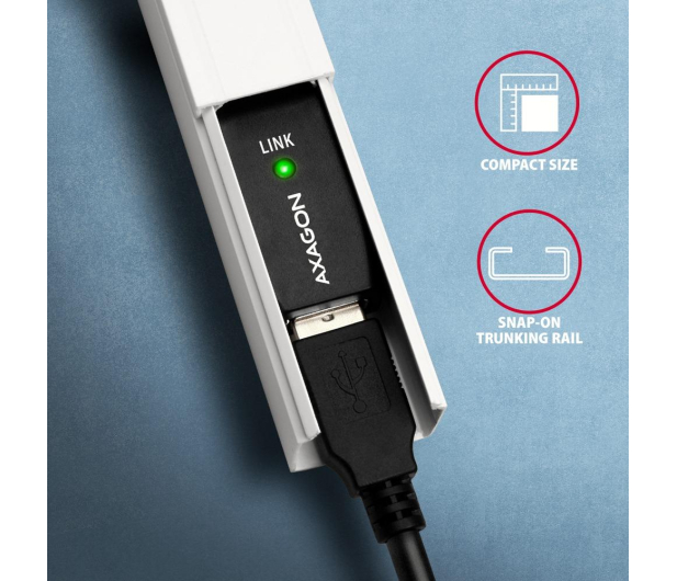 AXAGON ADR-205 USB 2.0 A-M -> A-F aktywny kabel przedłużacz/wzmacniacz 5m - 1353395 - zdjęcie 4